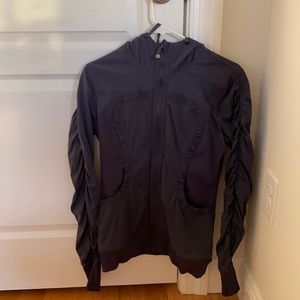 navy blue lululemon zip up